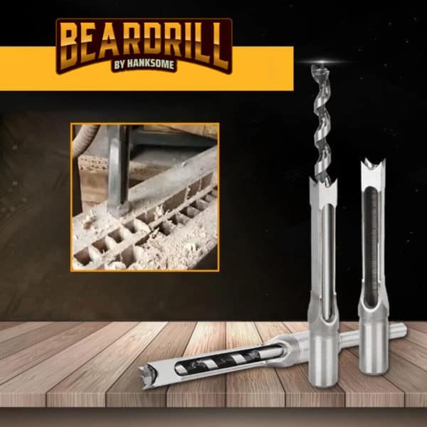 BEARDRILL ®️ Taladro de cincel de madera