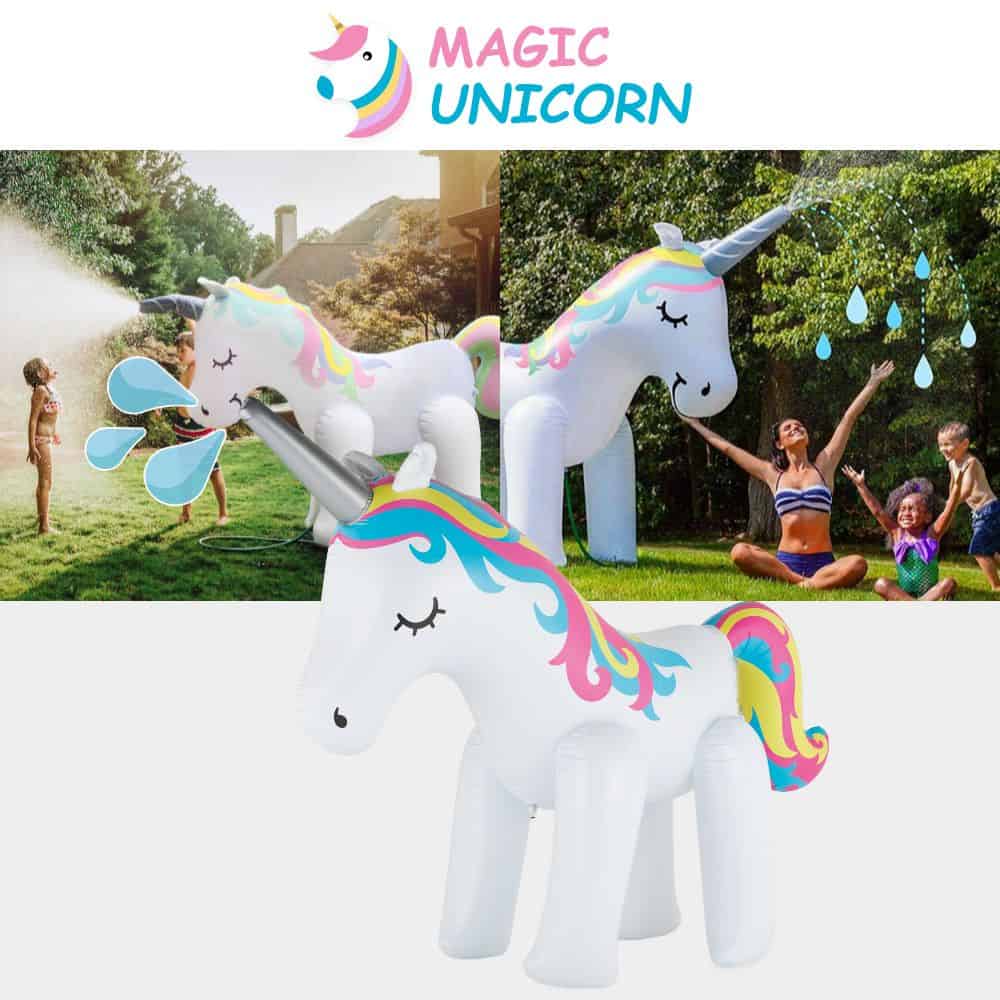 Unicornio gigante con aspersor de agua - Magic Unicorn®