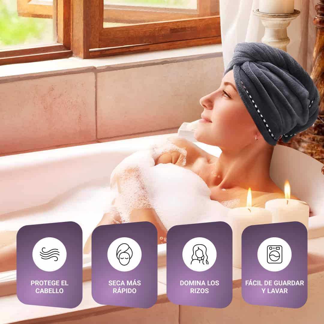 HAIRGLOW® – Toalla Para Cabello de Secado Rápido (1+1 GRATIS) - Imagen 5