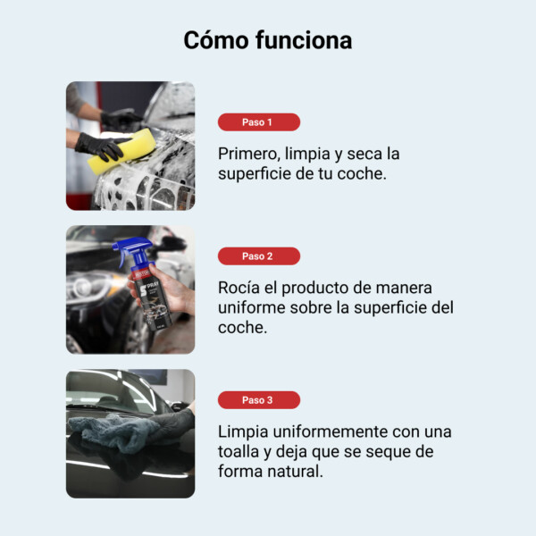 RESTORIDE - Spray para proteger piezas de coche de metal y cristal - Imagen 6