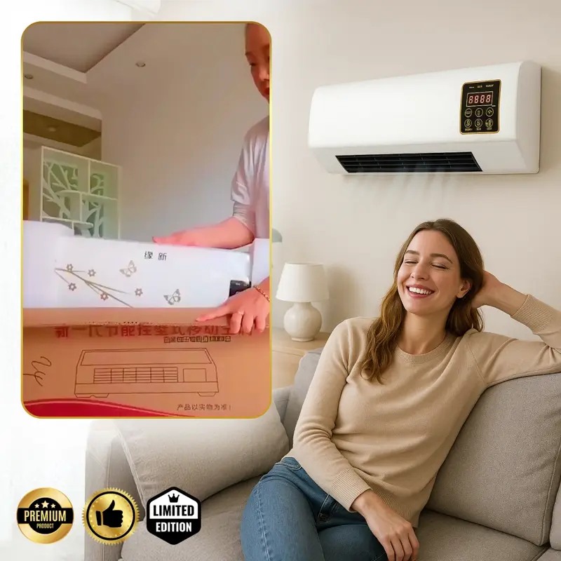 Enchantia – Ventilador con Función Calefacción y Ventilación, Montaje Sin Herramientas