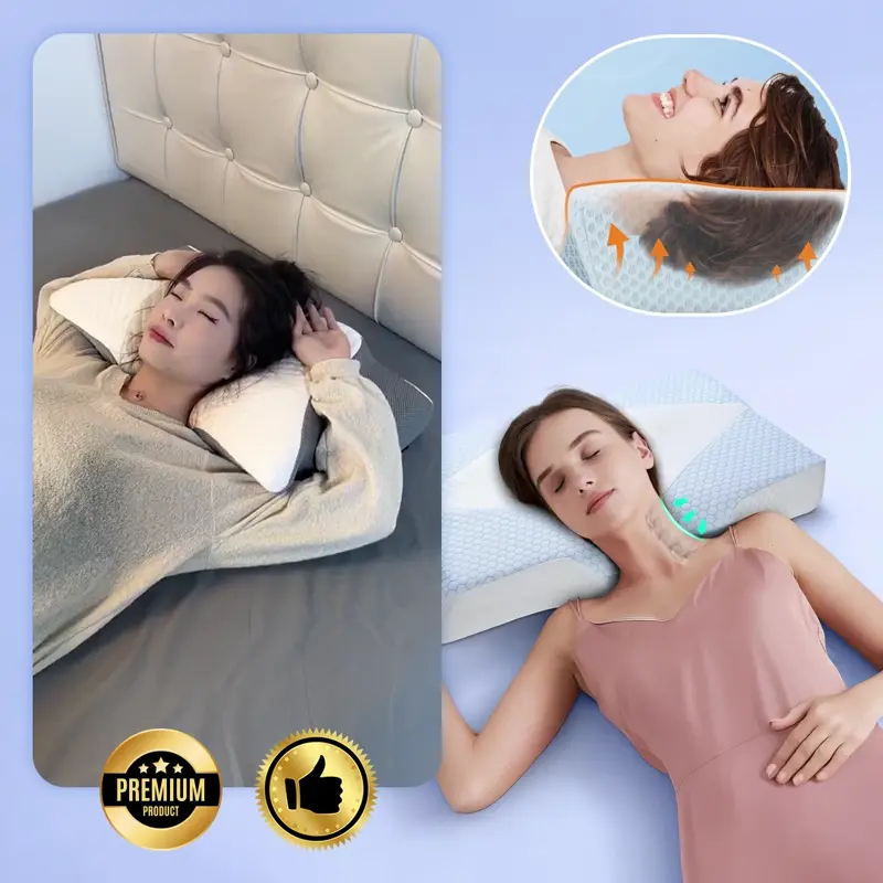 ErgoDream™ - Almohada Ergonómica de Espuma Viscoelástica