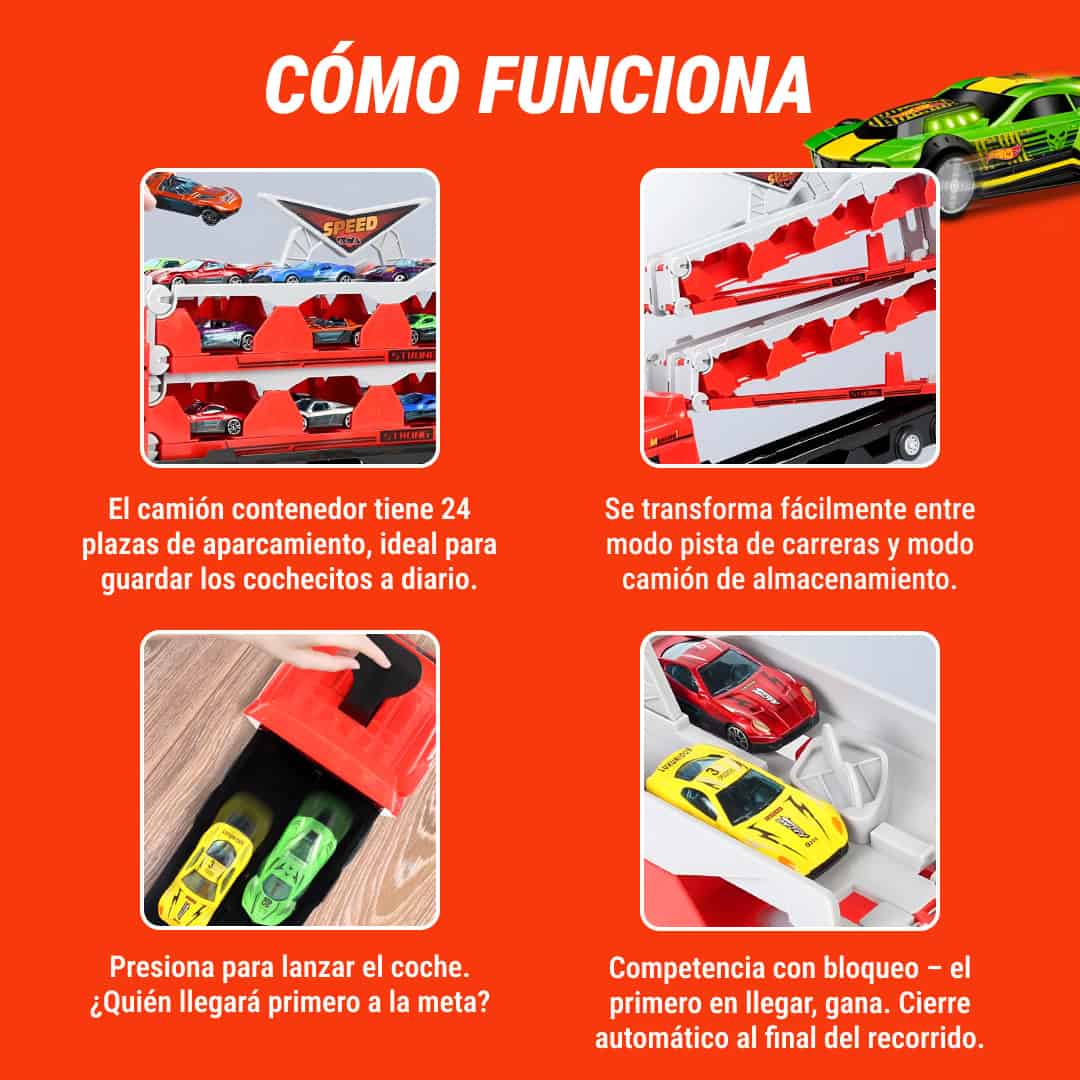 RACERTRUCK™ MEGA CAMIÓN PARA COCHES EXPANDIBLE - Imagen 3