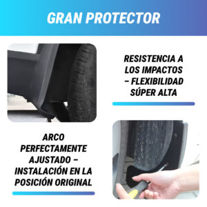 Alternative view of RuggedGuard™ - Guardabarros de goma blanda para vehículos - Kit universal de 4 piezas para coches y SUV
