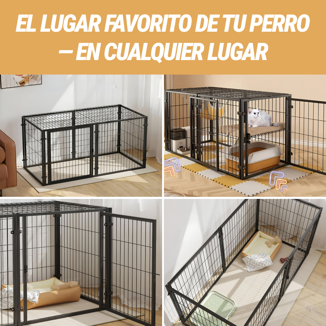 Pawz™ - Recinto plegable multifuncional para perros con puerta y techo removible - Imagen 2