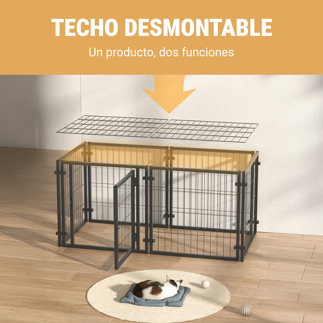 Pawz™ - Recinto plegable multifuncional para perros con puerta y techo removible - Imagen 3